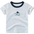 Nova t-shirt de manga curta para menino