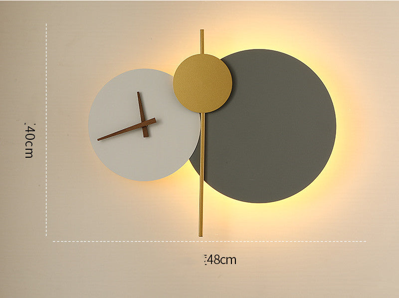 Background Wall Corridor Aisle Wall Clock Lights