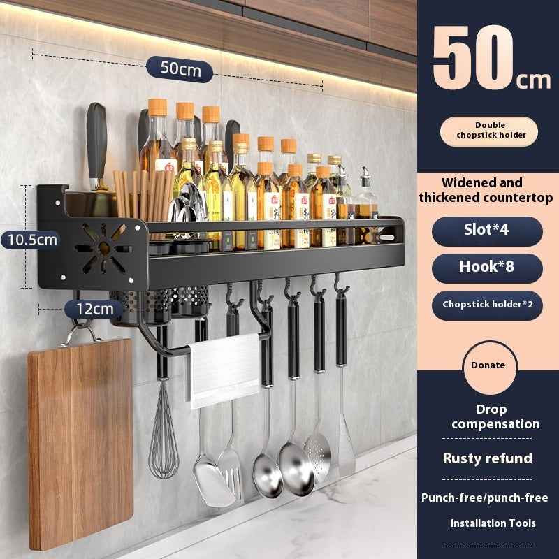 Kitchen Storage Rack Punch-free Multi-functional Household