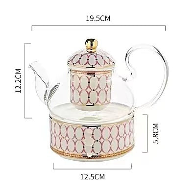 Household Ceramic Candle Holder Heated Glass Teapot