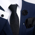 Conjunto de gravata, fato e lenço de bolso para homem (8 peças)