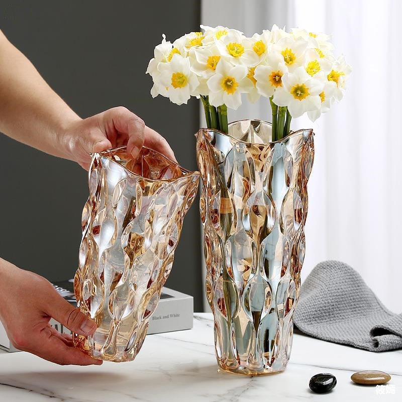 Nordic Glass Vase Thickened Transparent Creative Ornament Flower