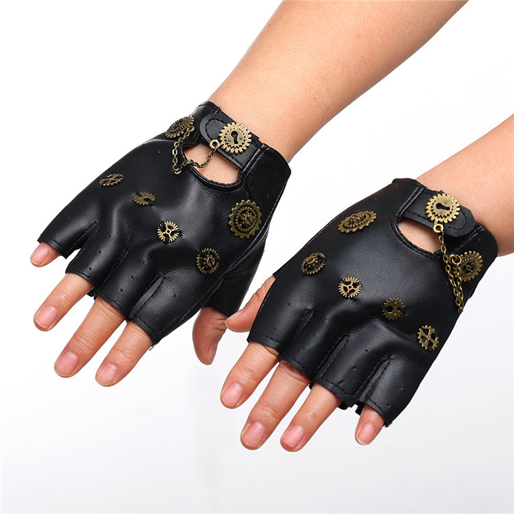 Gants rétro steampunk à chaînette