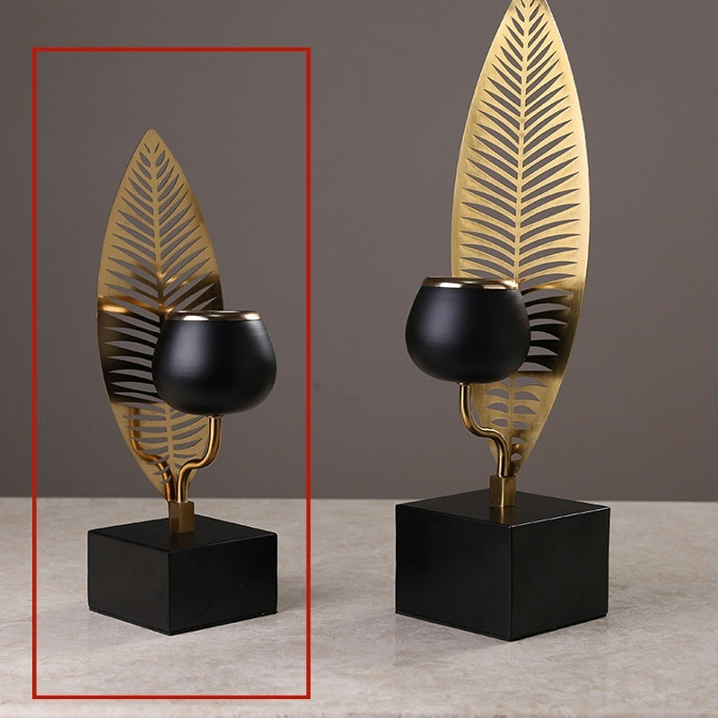 Nordic Ins Electroplated Metal Candle Holder Decorative Ornament