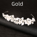 Handmade White Ceramic Flowers Headwear