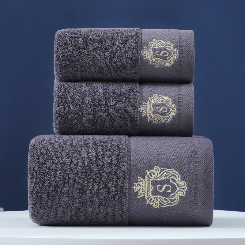 Ensemble de trois serviettes en pur coton avec serviette de bain pour les mains