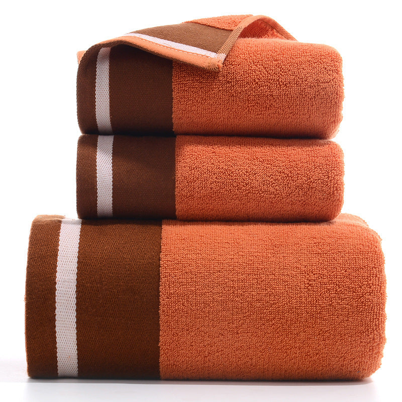 Ensemble de trois serviettes en pur coton avec serviette de bain pour les mains