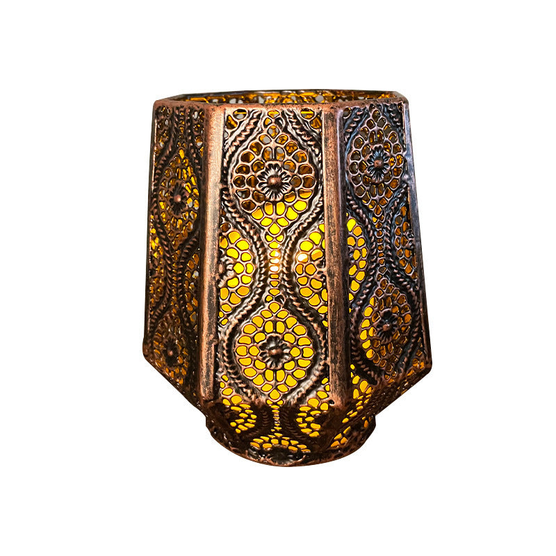 Morocco Candle Holder Retro Hollow Pattern