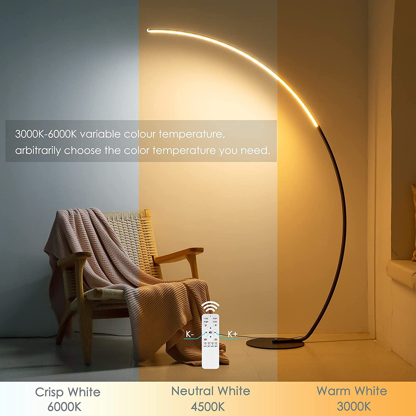 RGBW Modern Curve Floor Lamp | New Version - Firebrands