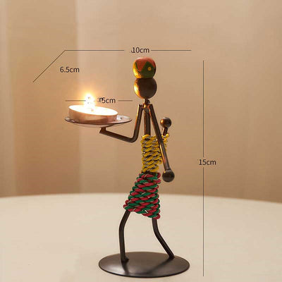 Creative Candle Holder Iron Home Decoration Kitchen Restaura