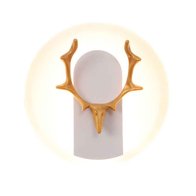 Acrylic Antlers Aisle Living Room Sofa Wall Light Bulb