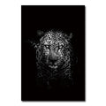 Affiche sur toile imprimée représentant un tigre et un lion en noir et blanc