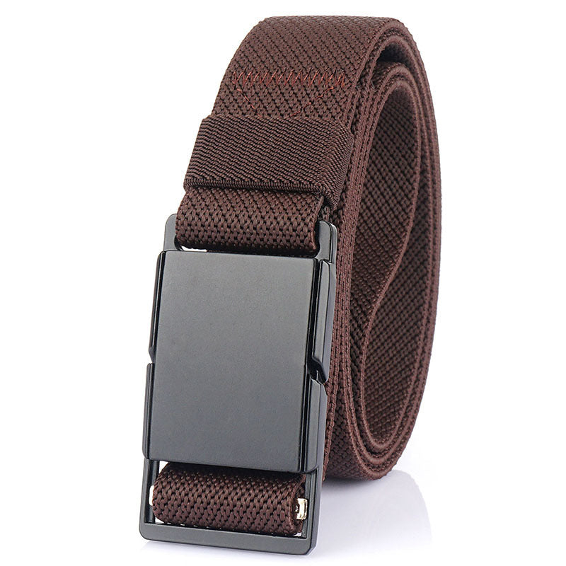 Ceinture décontractée à boucle magnétique en métal, assortie à tous les jeans