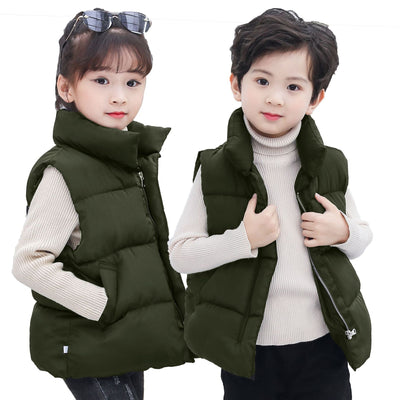 Gilet en coton duveteux automne-hiver vêtements d'hiver pour enfants