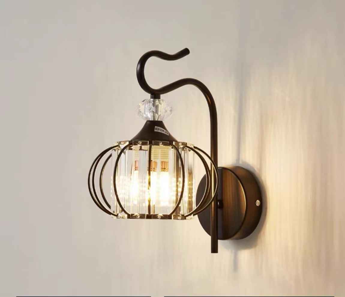 Bedroom Bedside Crystal Wall Lamp Living Room Wall Lamp