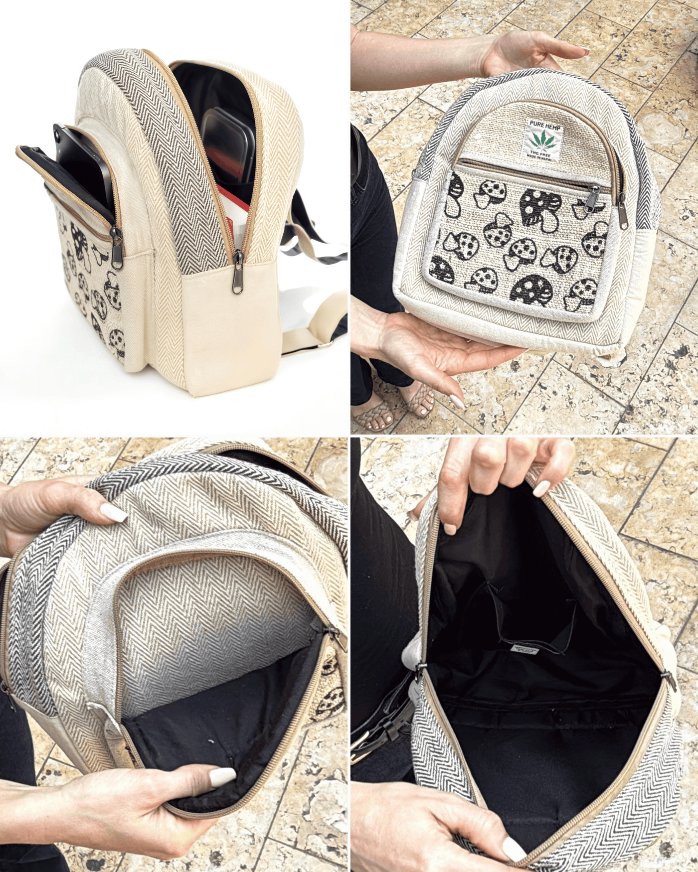 Kathmandu Collection Mini Hemp Mushroom Backpack - Firebrands