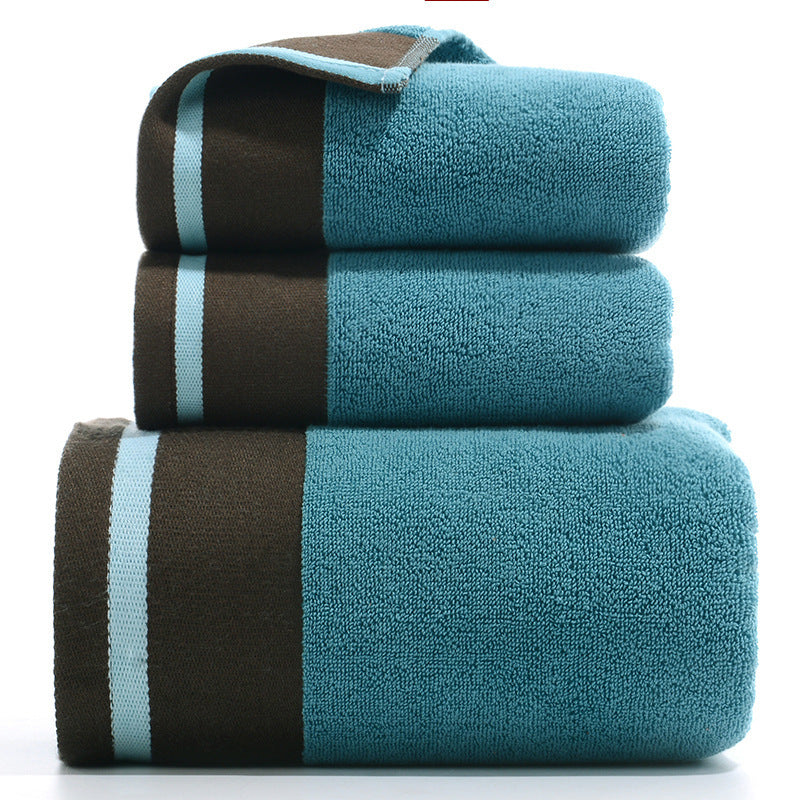 Ensemble de trois serviettes en pur coton avec serviette de bain pour les mains
