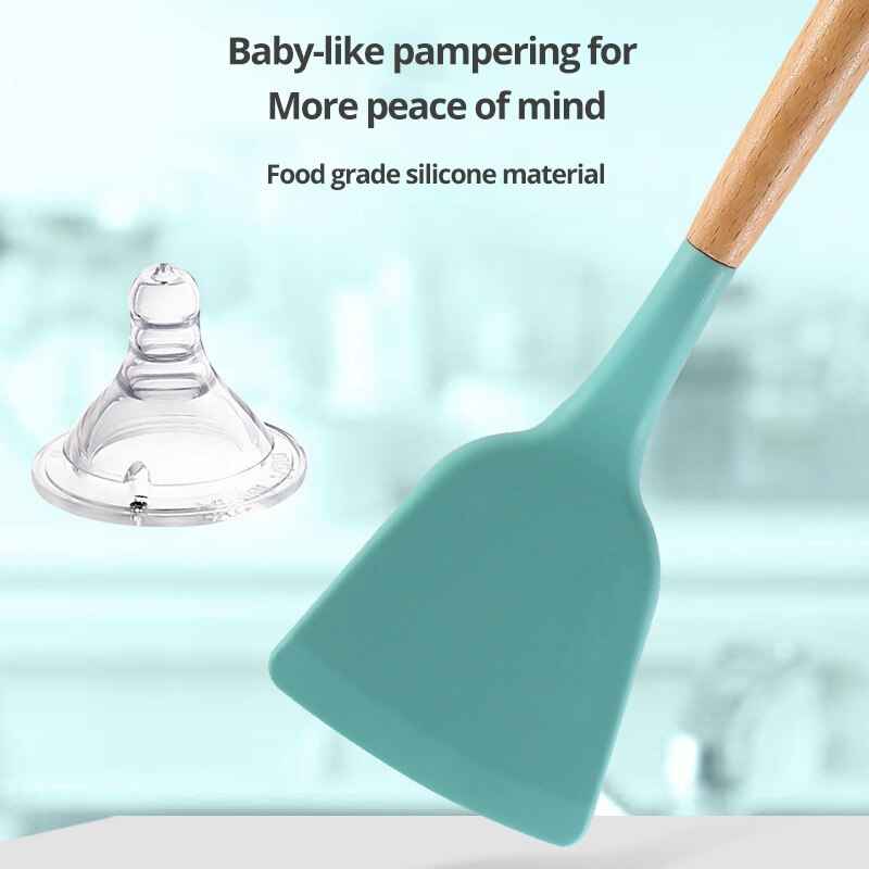 Non Stick Pot Spatula and Spoon - Essential Non Stick Spatula Set for Effortless Cooking