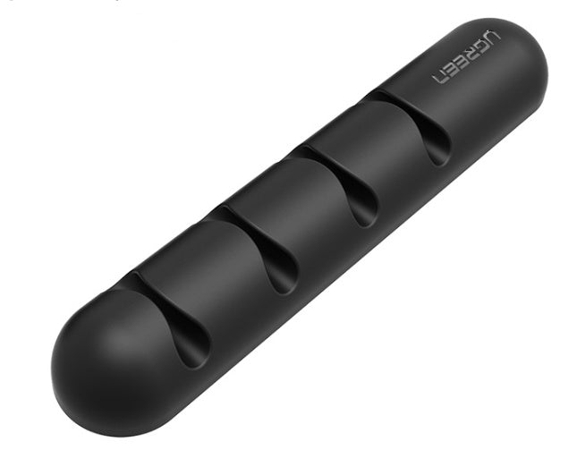 Cartão de gestão de cabos com fivela para armazenamento e organização de cabos de dados