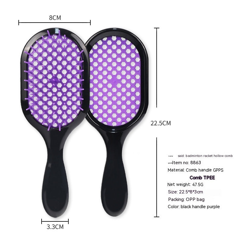 Hollow Comb Dry Wet Dual Purpose Honeycomb Hairdressing