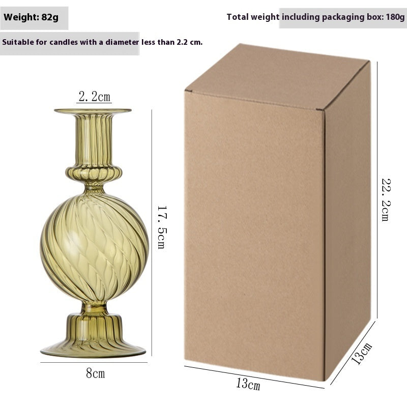 Household Transparent Borosilicate Glass Candle Holder