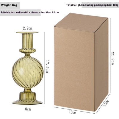 Household Transparent Borosilicate Glass Candle Holder