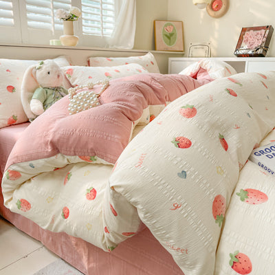 Ensemble de quatre pièces en coton filé nuage de classe A