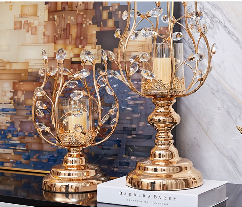 Light Luxury Furnishings Retro Metal Candle Holder Ornaments