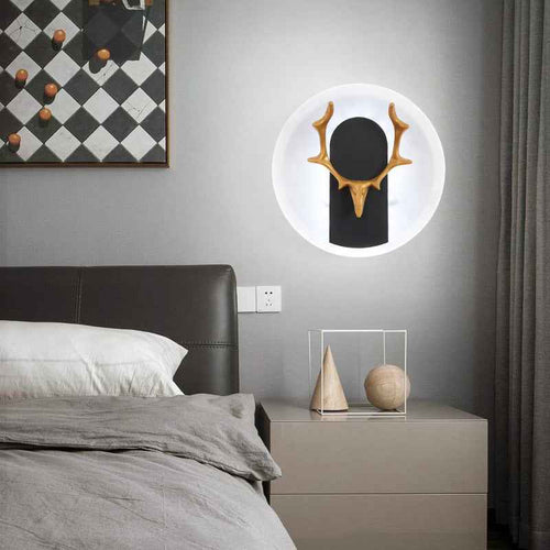 Acrylic Antlers Aisle Living Room Sofa Wall Light Bulb