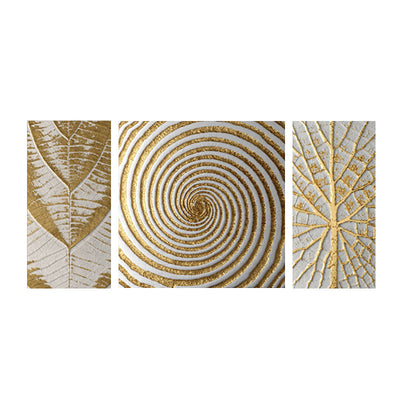 Set Of Luxury Abstract Golden Canvas Wall Art
