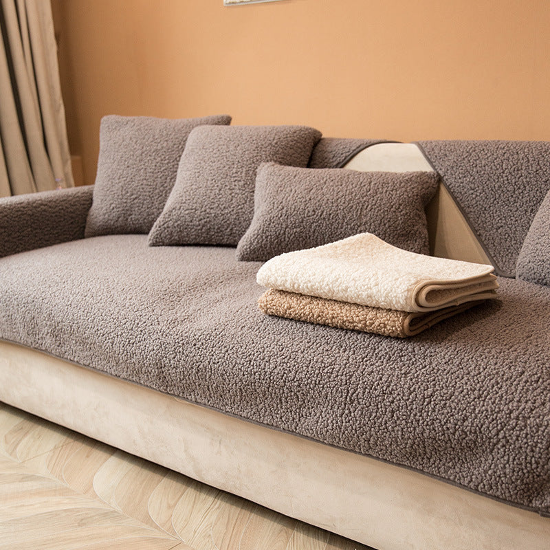 All-season Thickened Fabric Plush Sofa Cover