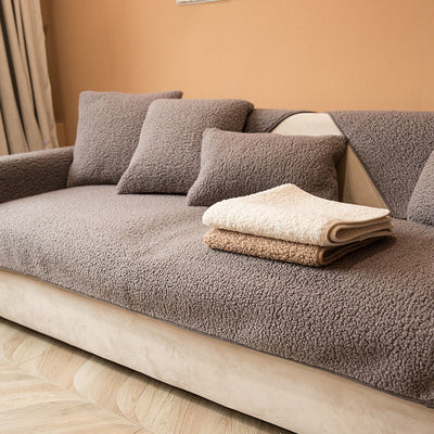 All-season Thickened Fabric Plush Sofa Cover