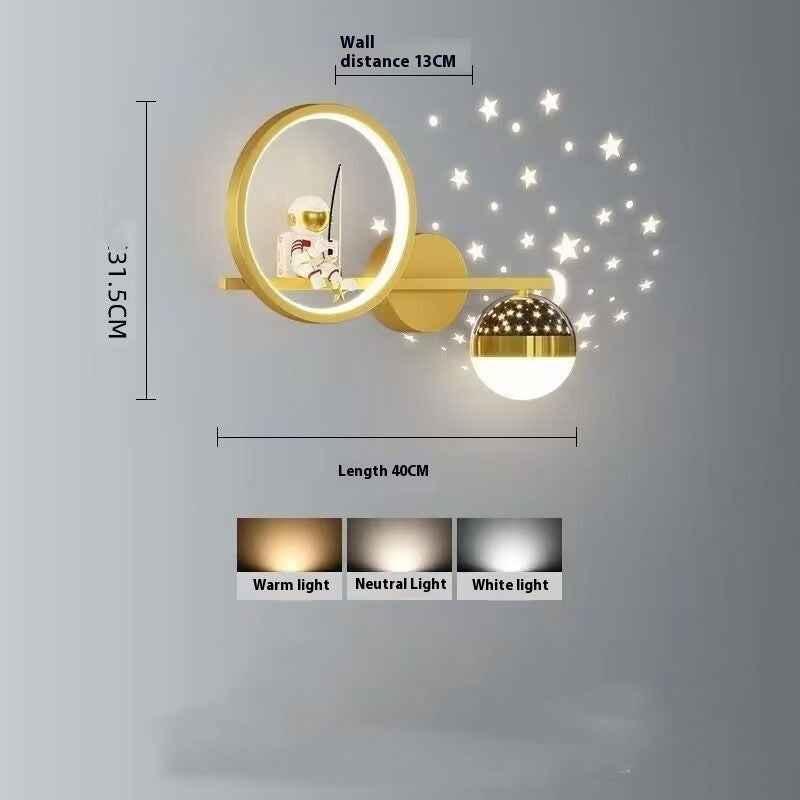 Astronaut Children's Room Wall Lamp Creative LED Background Wall Lamp