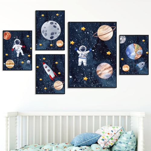 Tableau sur toile représentant un astronaute