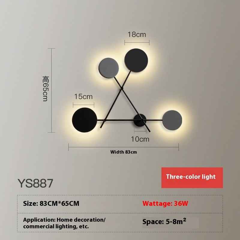 Simple Living Room Background Bedroom Creative Wall Lamp