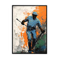 Peinture à l'huile faite à la main sur toile, décoration murale, tableau représentant des garçons sur le thème du hockey sur glace, idéal pour les clubs de garçons et de filles, cadeau, sans cadre.