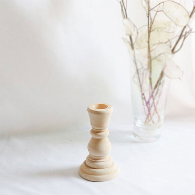 Korean style log candle holder