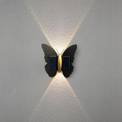 Outdoor Solar Wall Lamp Butterfly Wall Washer Simple Modern