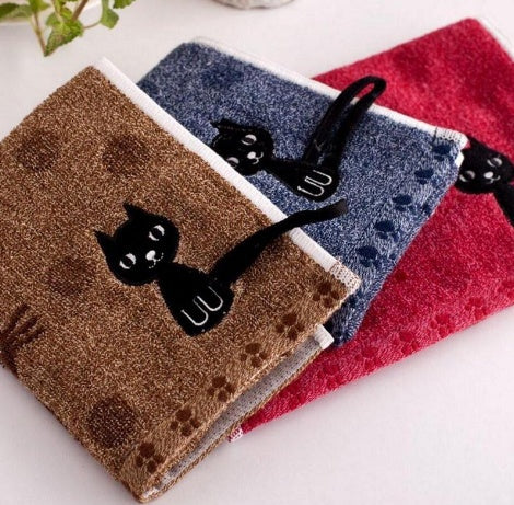 Serviette en coton pour chat avec crochet pour la queue 25x50cm