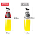 Bouteille en verre graduée de 500 ml pour huile ou soja, ustensiles de cuisine