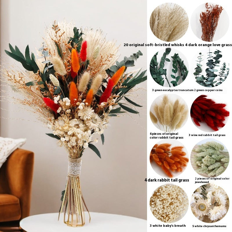 Home Decoration Wedding Ceremony Layout Arrangement Ornaments Dried Flowers Bouquet