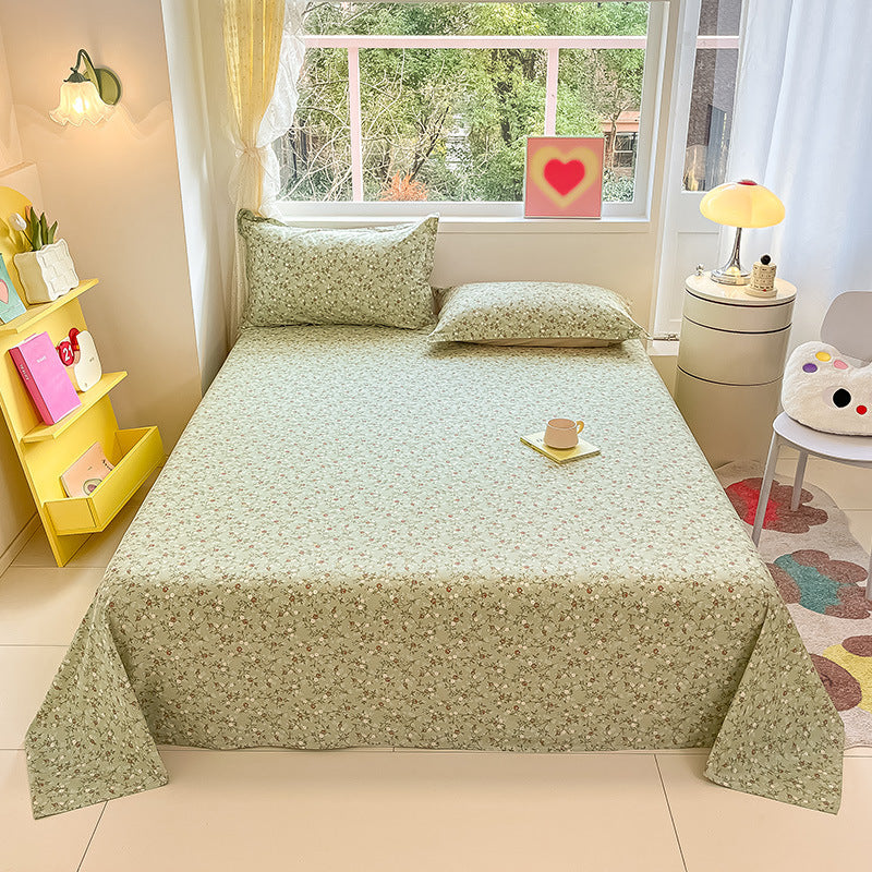 Ins Style Cotton Small Floral Bed Sheet