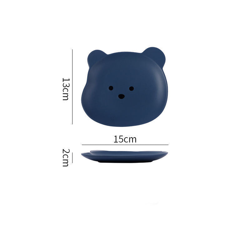 Assiette à dîner en forme d'ours mignon de dessin animé
