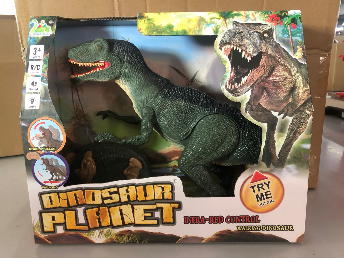 Dinossauro Elétrico Simulador de Animal Andante com Comando