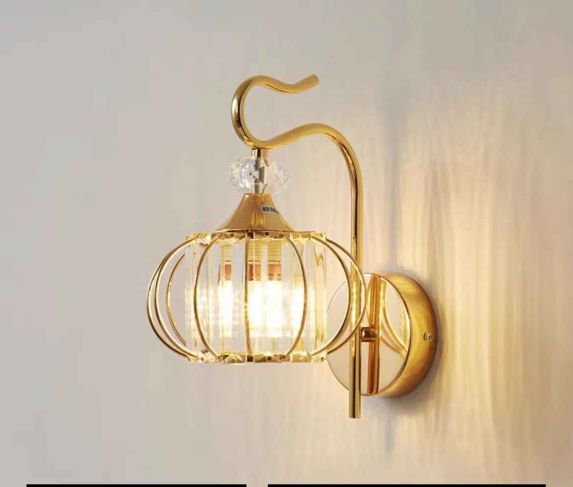 Bedroom Bedside Crystal Wall Lamp Living Room Wall Lamp