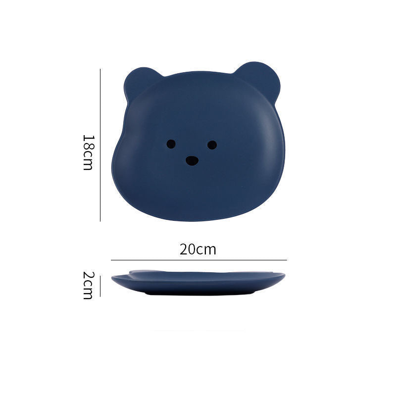 Prato de jantar em forma de urso fofo com desenho animado para casa