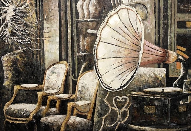 Tableau sur toile vintage antique