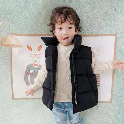 Gilet en coton duveteux automne-hiver vêtements d'hiver pour enfants