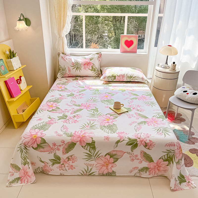 Drap de lit en coton à petits motifs floraux style Instagram