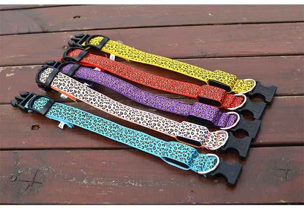 Fashion Leopard Adjustable Led Dog Collar